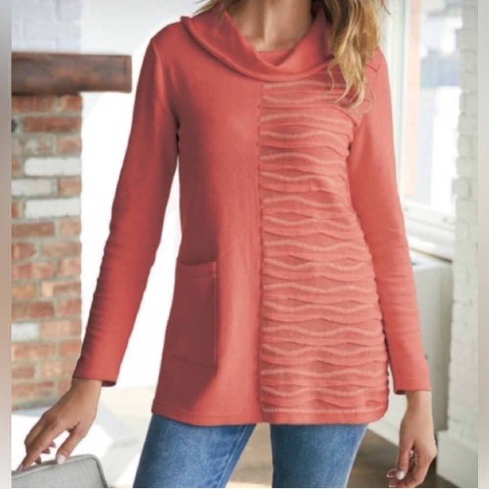Soft Surroundings Lyrical textured sweater, large